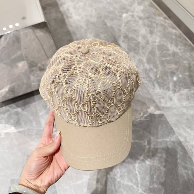 Gucci古奇 2024专柜新款简约刺绣款棒球帽 很潮 休闲运动款 经典制作 超级好搭衣服